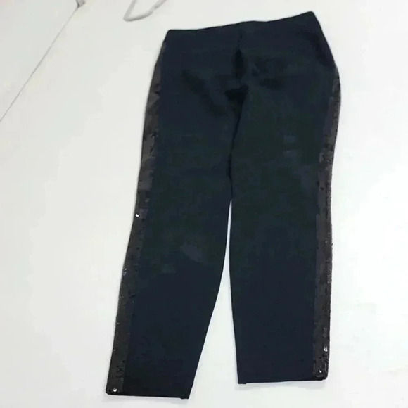 SPANX Ponte Skinny Pants with Sequin Tuxedo Legs Skinny Size M - Picture 6 of 8
